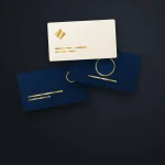Foil-stamped business cards