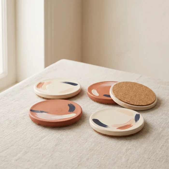 Ceramic coaster set