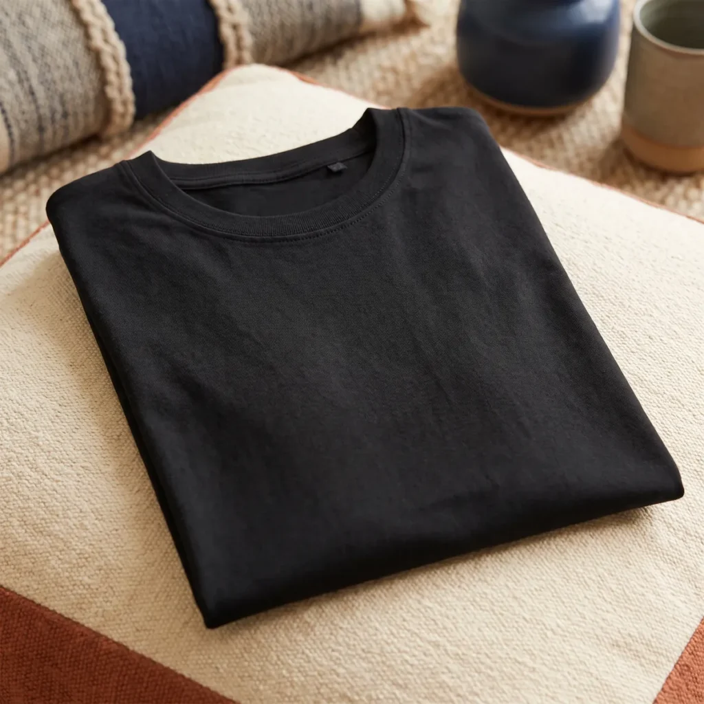 Organic cotton tee, black