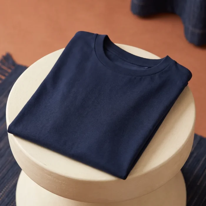 Organic cotton tee, navy