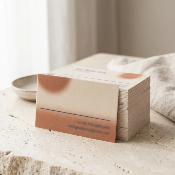 Soft-touch business cards