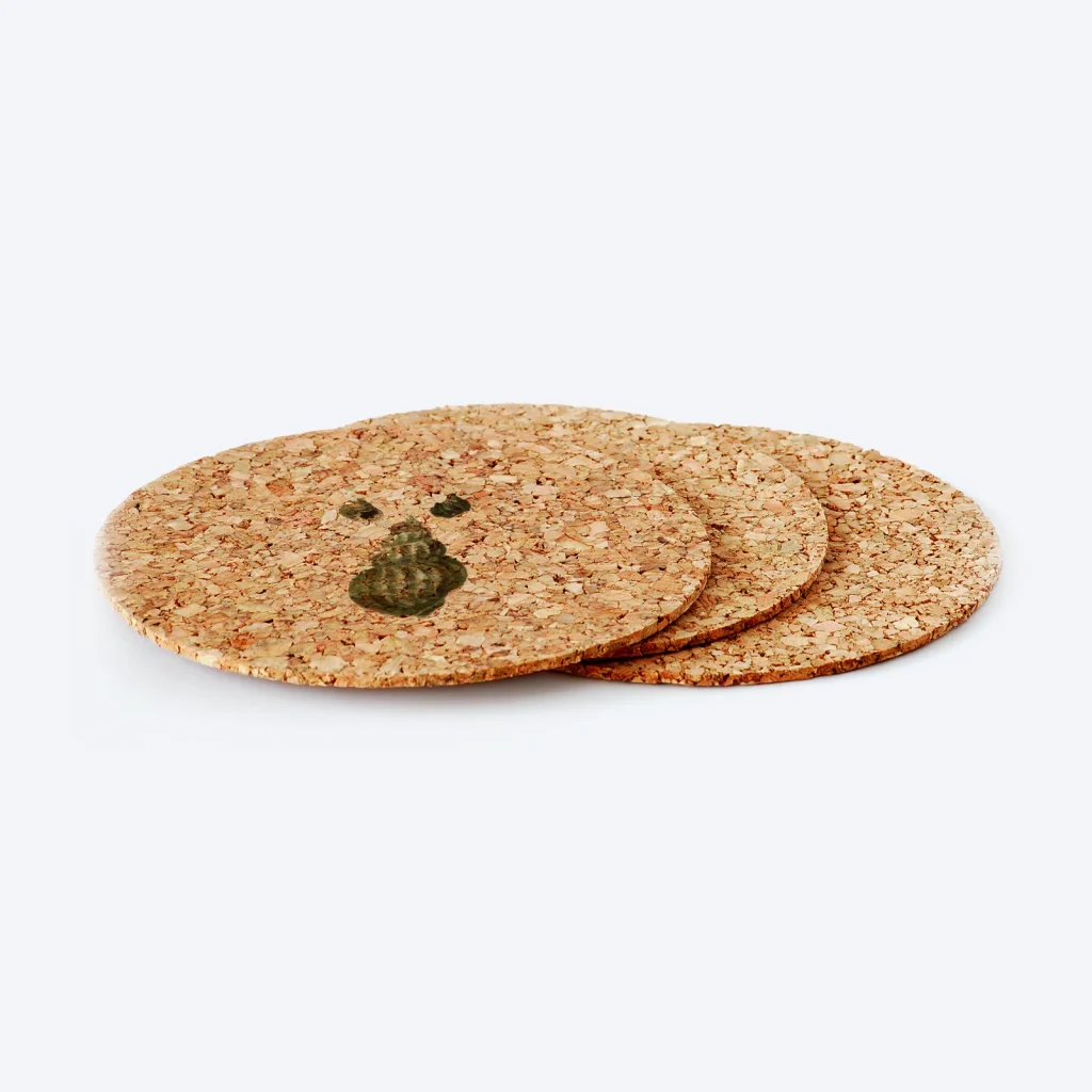 Cork coaster set, printed