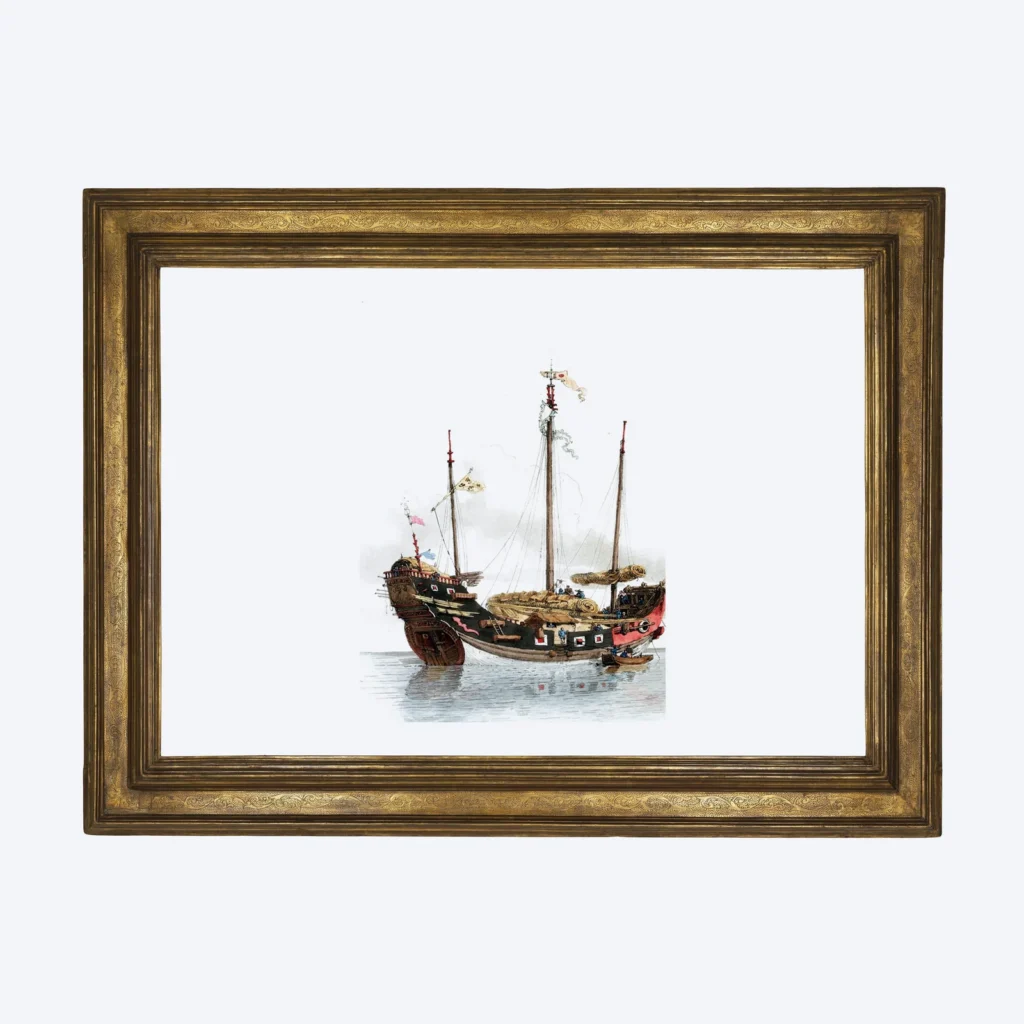 Framed art print A3, coastal