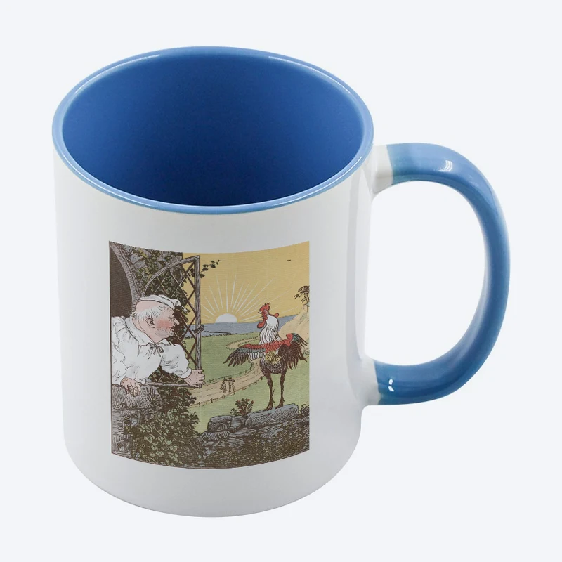 Kids name mug, blue inside