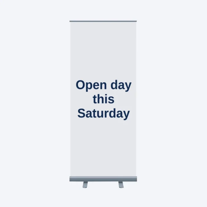Roll-up banner with your message