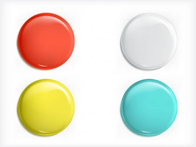Button badges, set of 25
