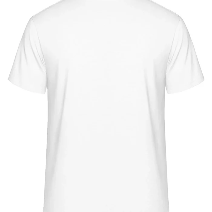 White crew neck tee, back