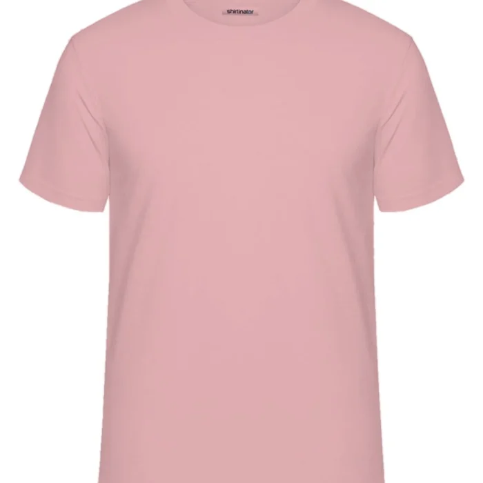 Blush pink crew neck tee, front