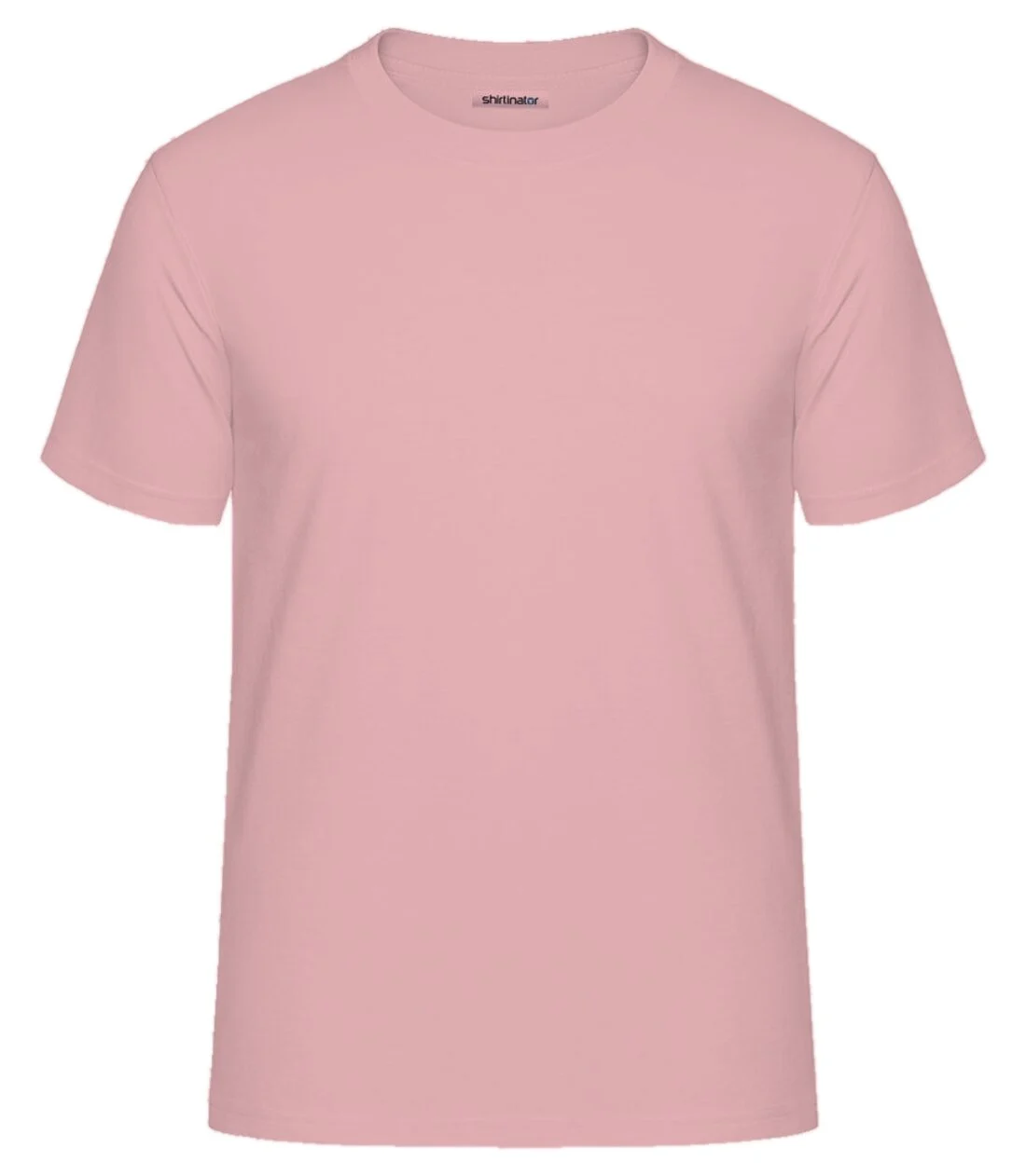 Blush pink crew neck tee, front