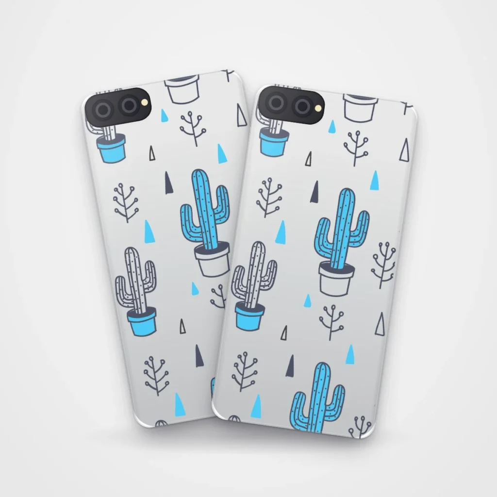 Cactus Garden Case on two cases side by side