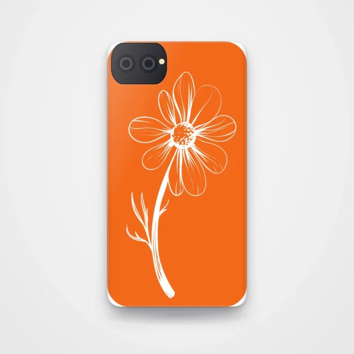 Daisy Line Art Case, back view