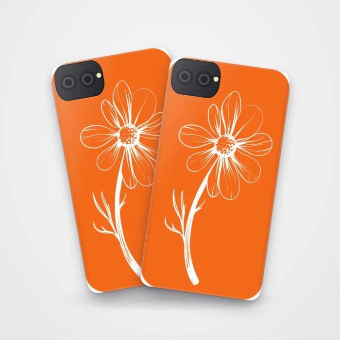 Daisy Line Art Case on two cases side by side