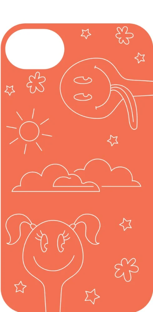 Doodle Kids Case design, flat