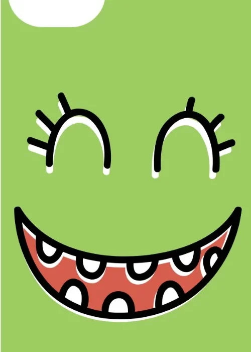 Happy Monster Case design, flat