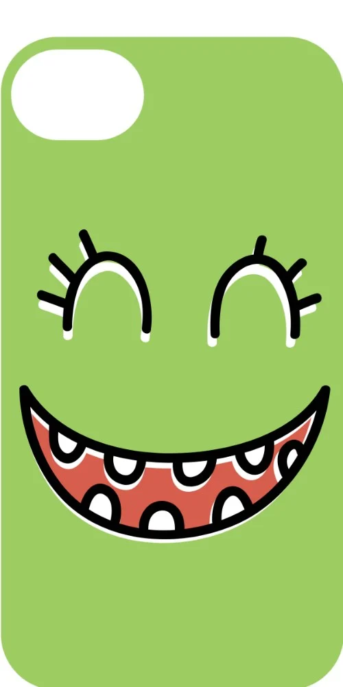 Happy Monster Case design, flat