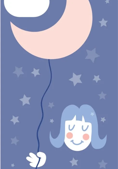 Moon Balloon Case design, flat