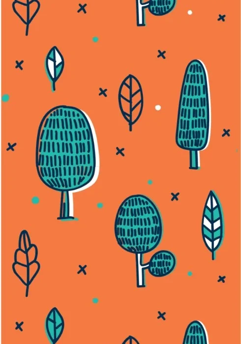 Orange Forest Case design, flat