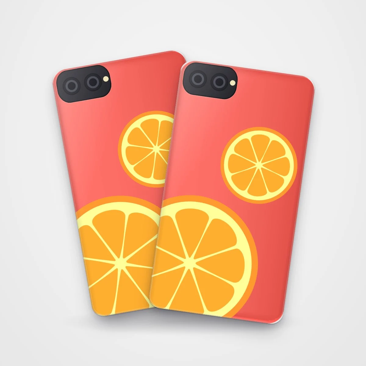 Orange Slices Case on two cases side by side