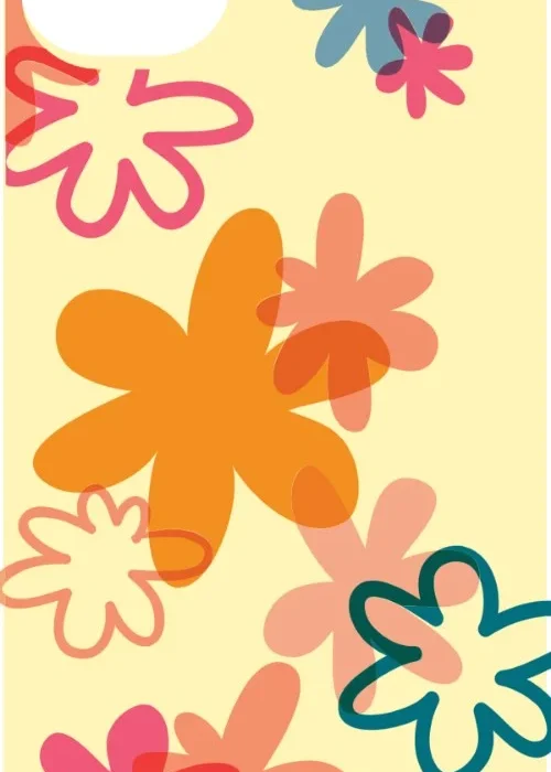 Pastel Blossoms Case design, flat