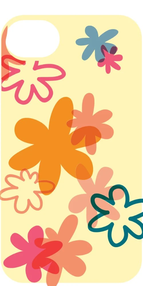 Pastel Blossoms Case design, flat