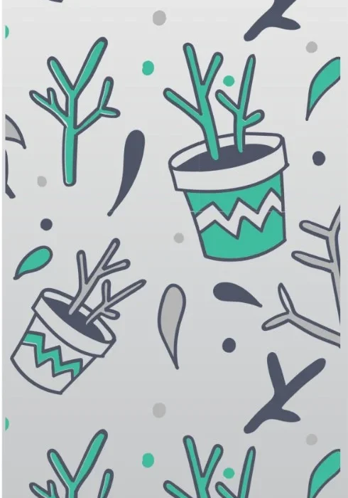 Potted Plants Case design, flat