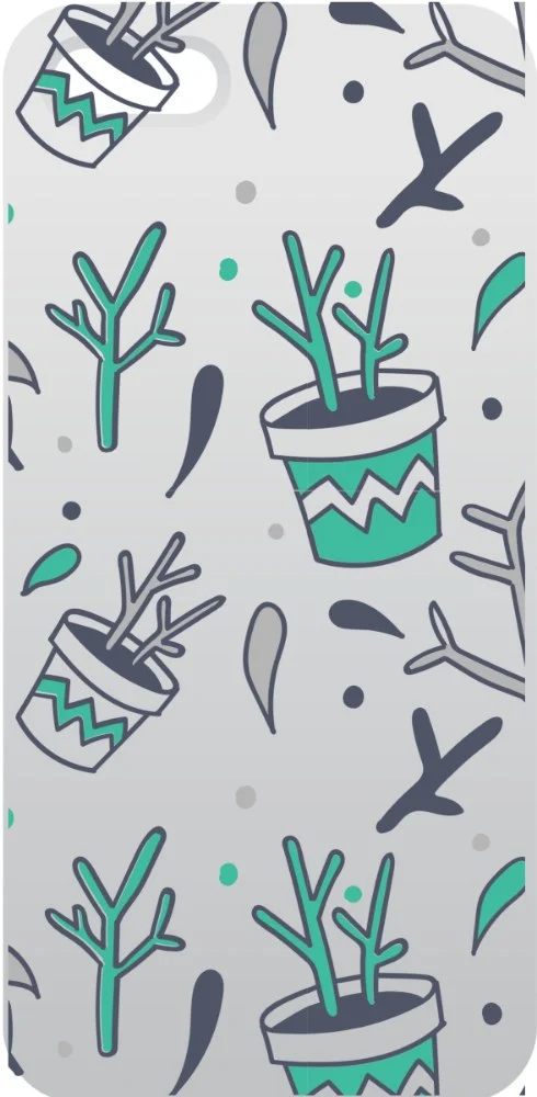 Potted Plants Case design, flat