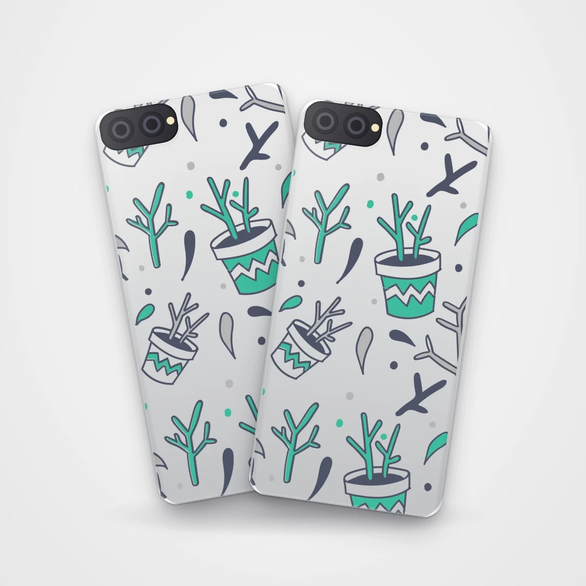Potted Plants Case on two cases side by side