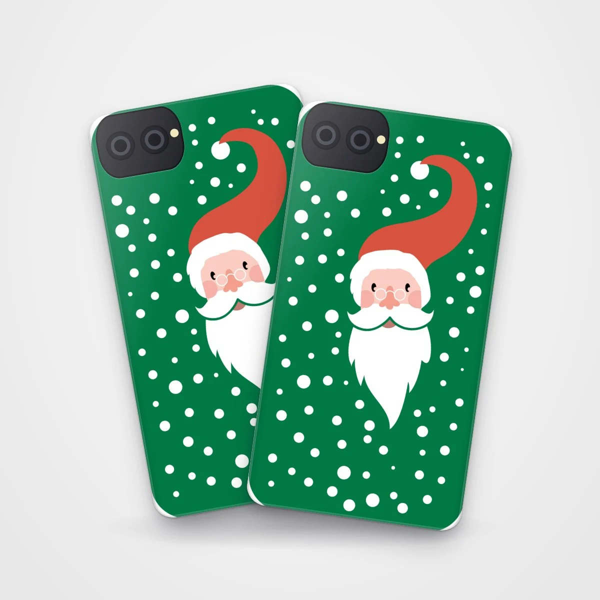 Santa Claus Case on two cases side by side