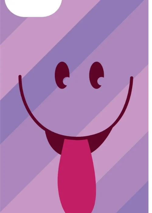 Silly Tongue Case design, flat