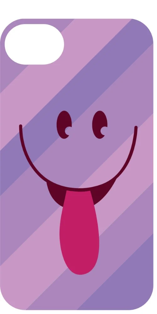 Silly Tongue Case design, flat