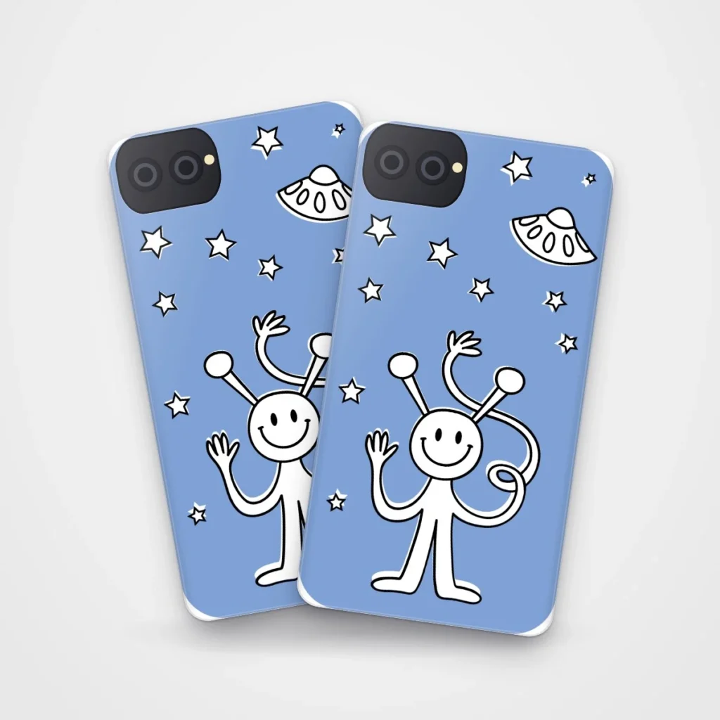 Space Buddy Case on two cases side by side