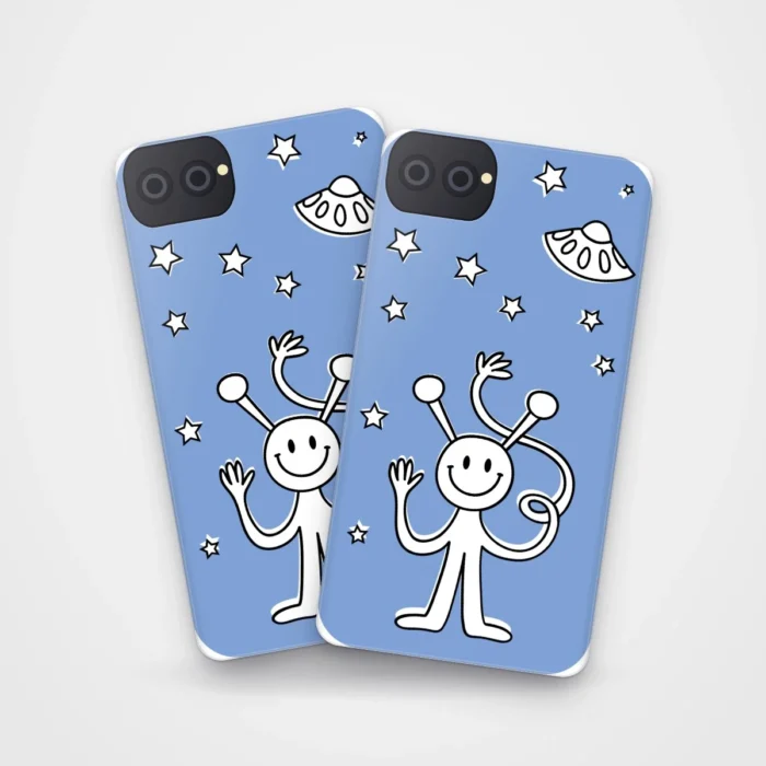 Space Buddy Case on two cases side by side