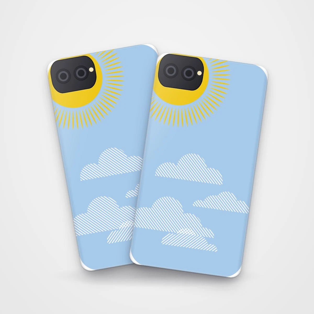 Sunny Sky Case on two cases side by side