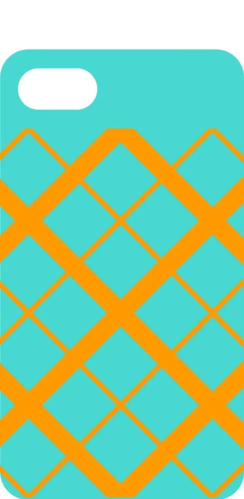 Turquoise Lattice Case design, flat