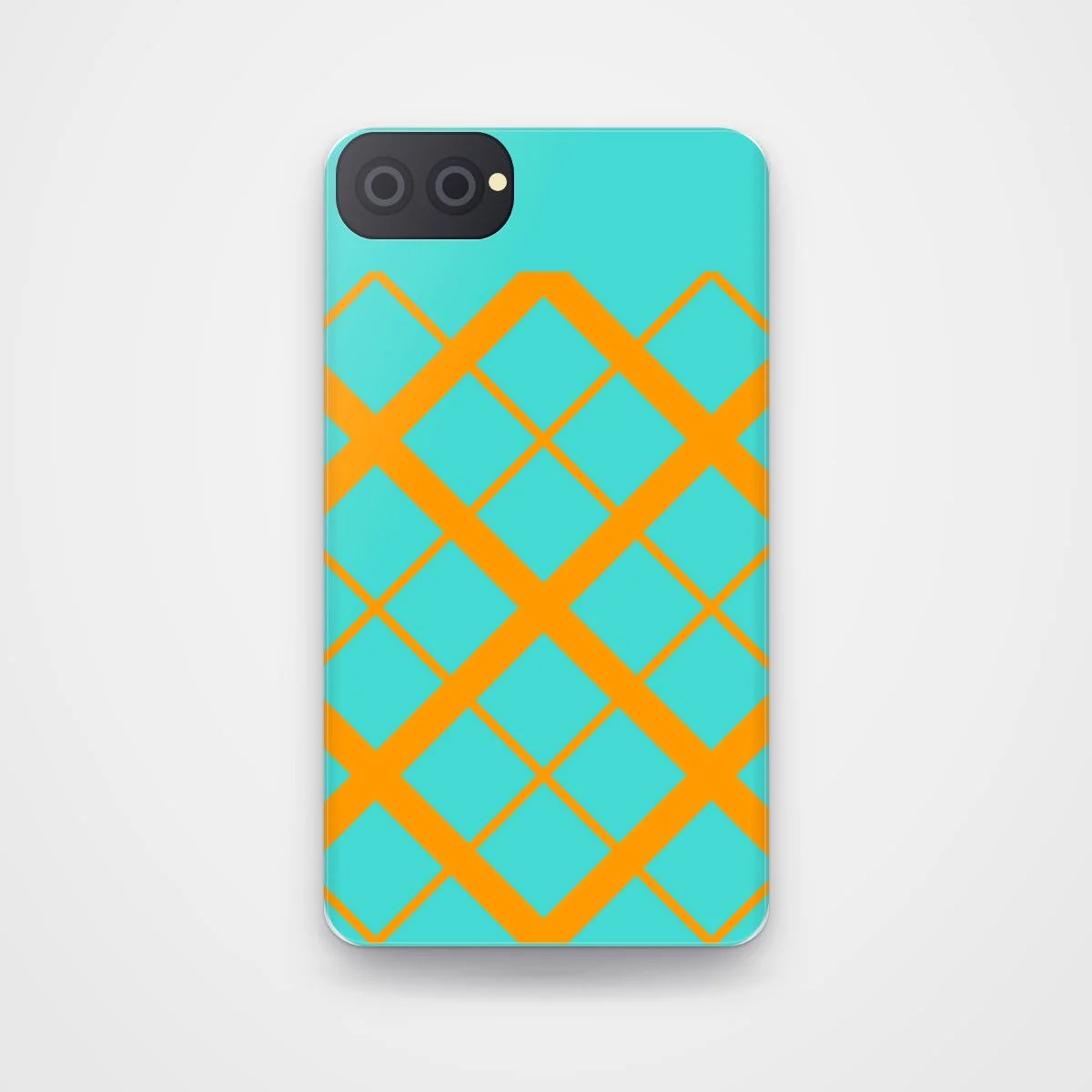 Turquoise Lattice Case, back view