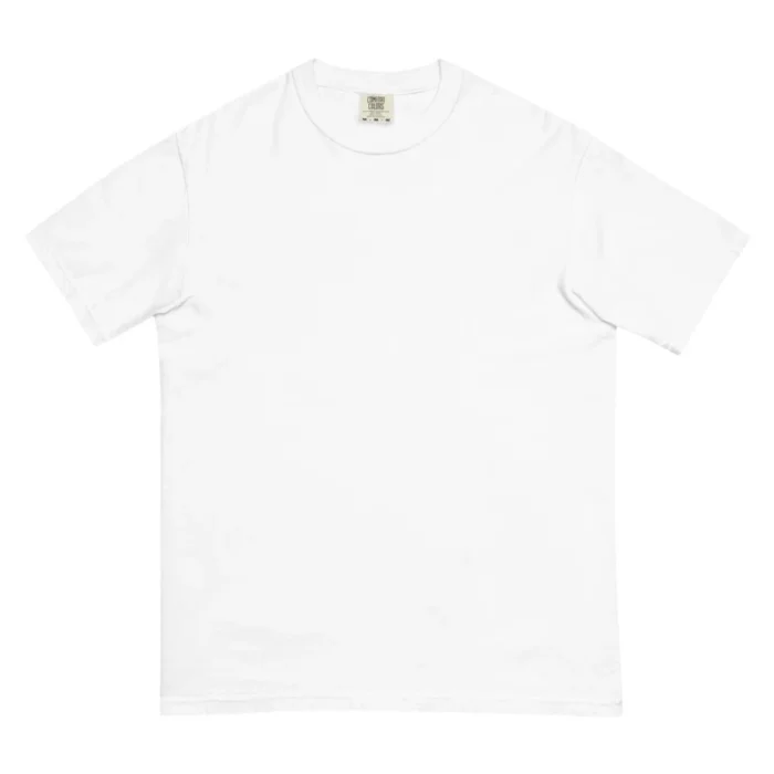 Plain white heavyweight tee, front