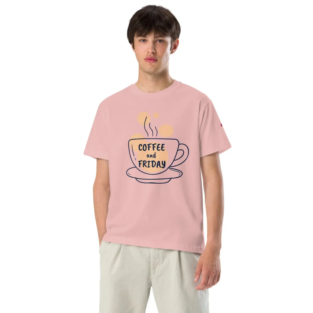 Coffee graphic tee in dusty pink
