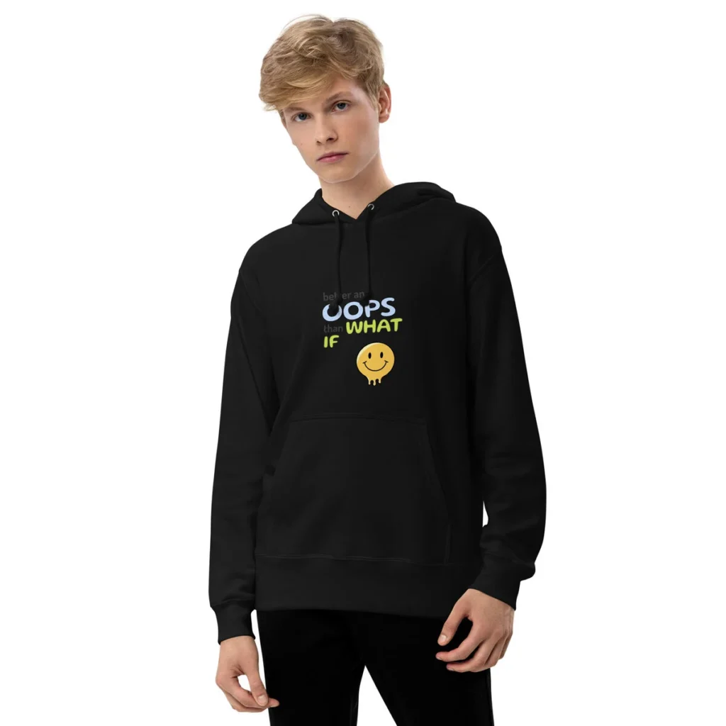 Black smiley hoodie, second view