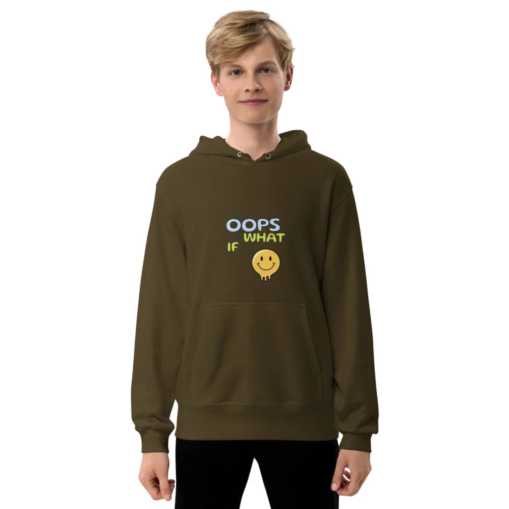 Smiley hoodie in olive