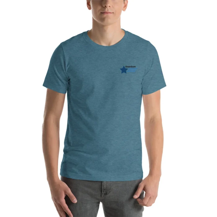 Star chest tee in heather deep teal
