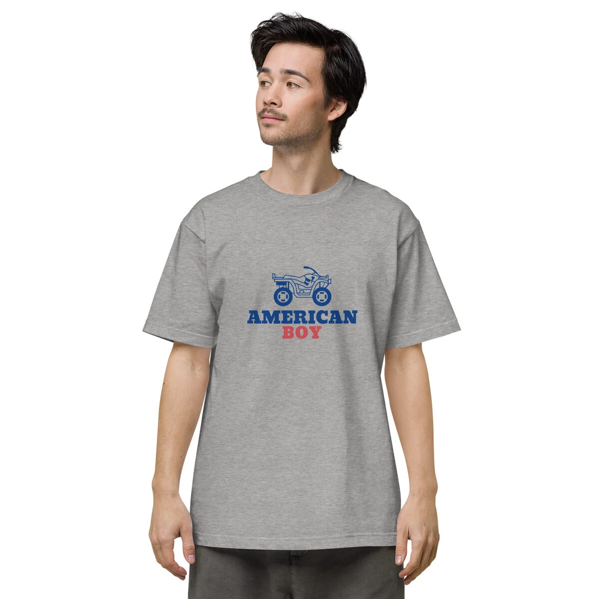 Truck graphic tee in heather grey