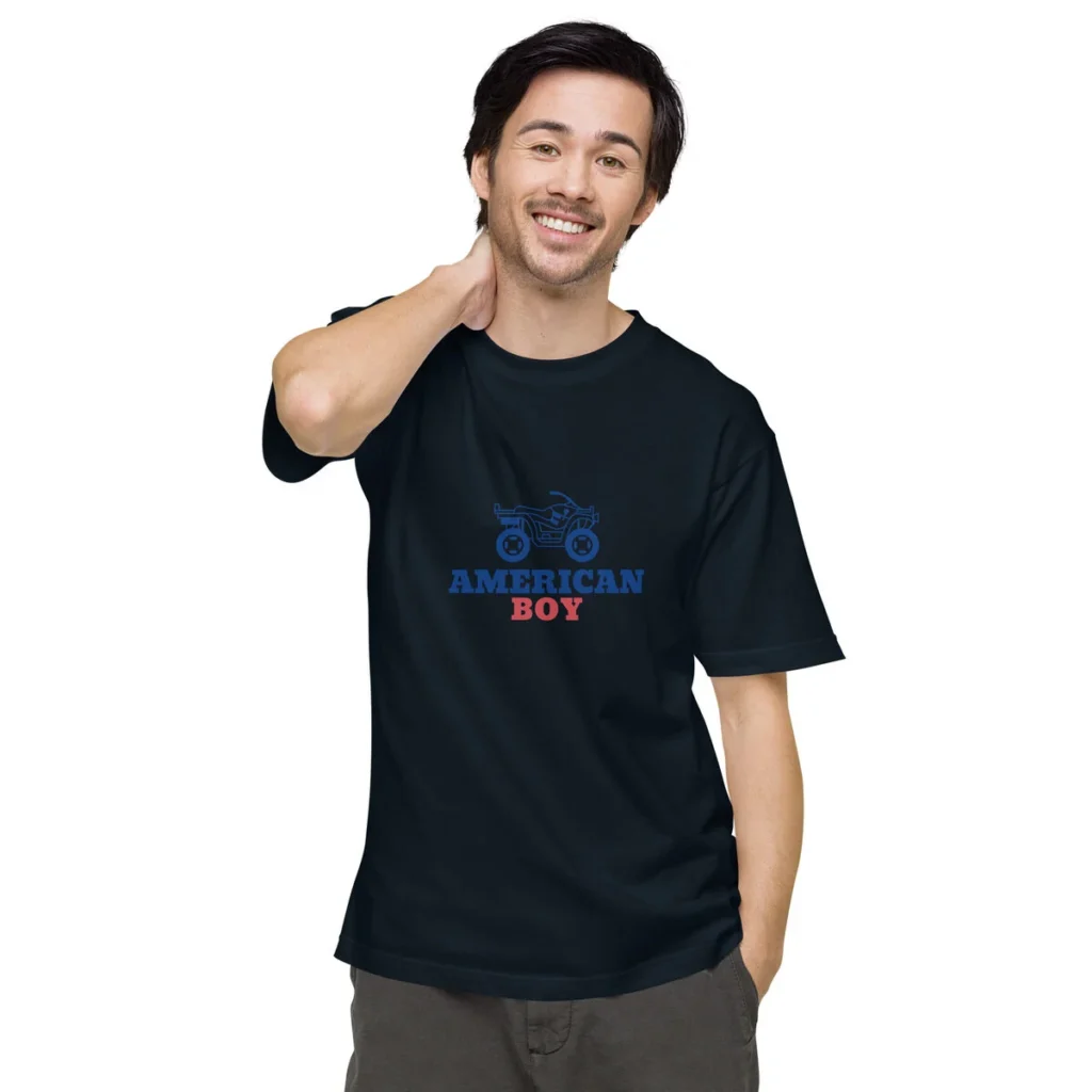 Navy truck graphic tee, second view