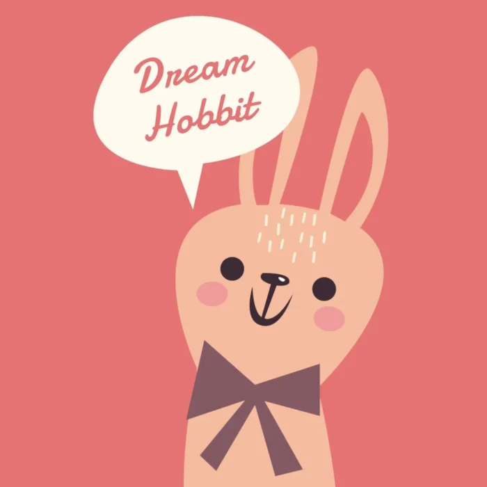 Dreamy Bunny Drawstring Bag design, flat