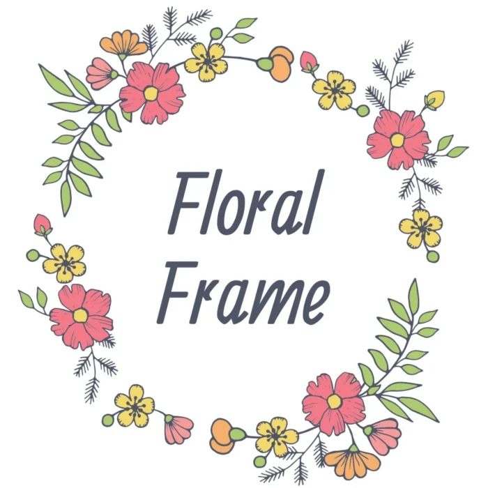 Flower Wreath Shopper design, flat