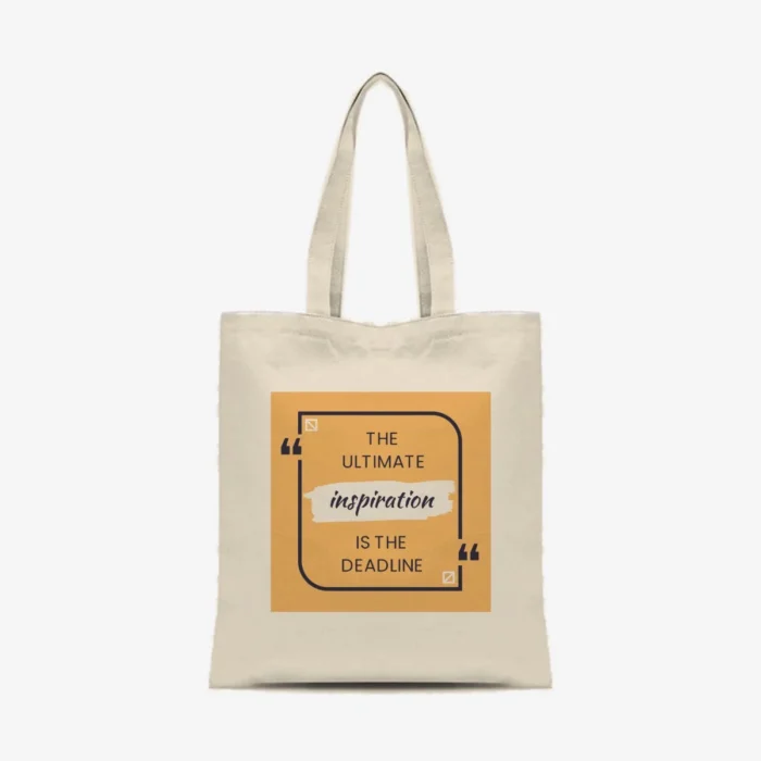 Inspiration Quote Tote, front view