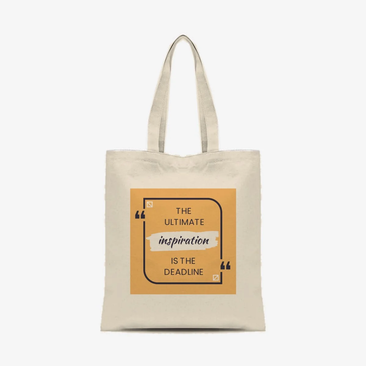 Inspiration Quote Tote, front view