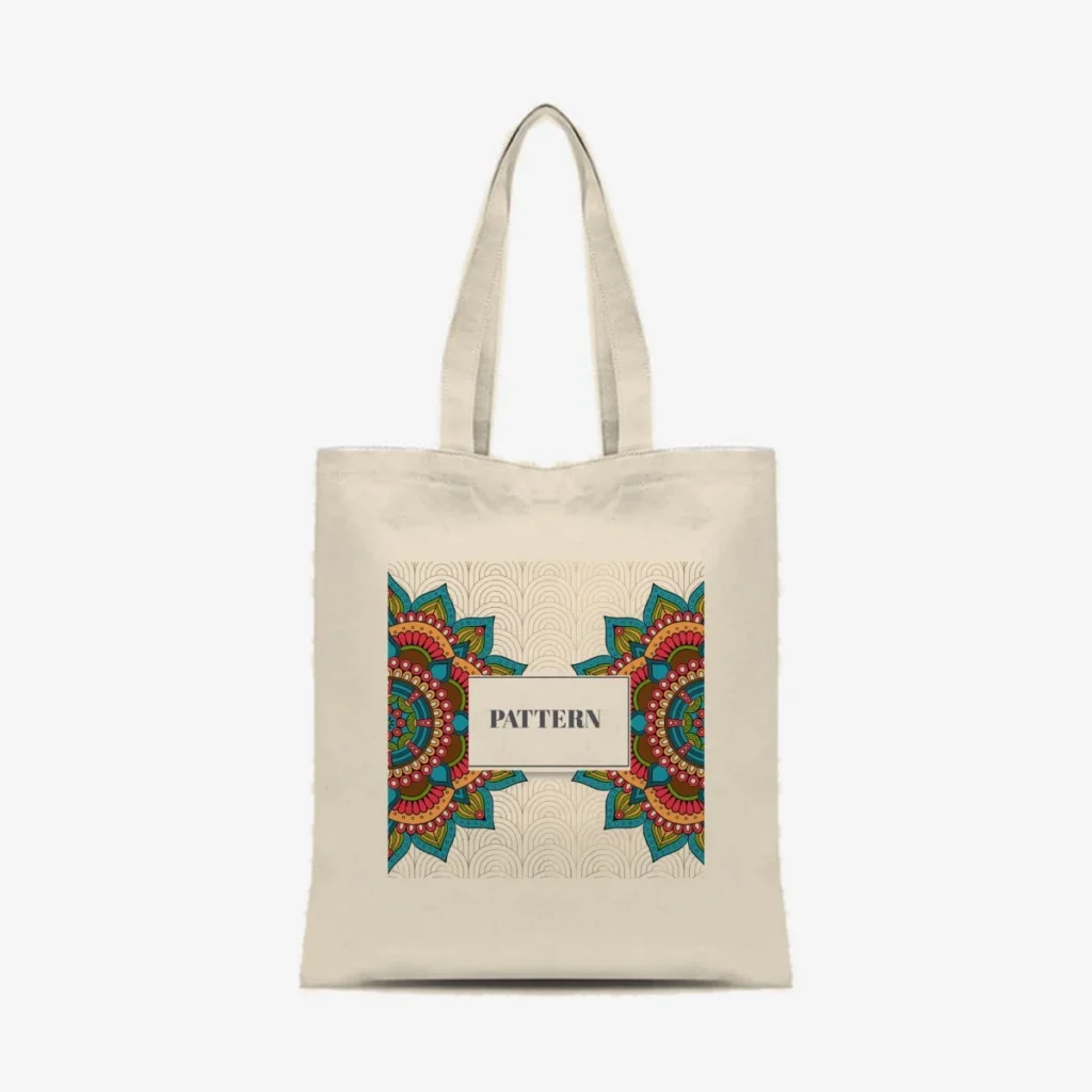 Mandala Pattern Tote, front view