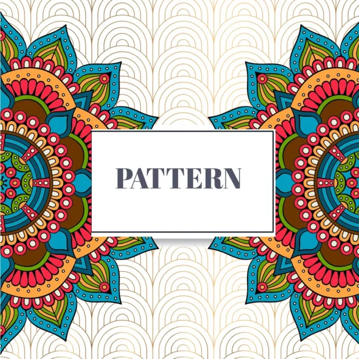 Mandala Pattern Tote design, flat