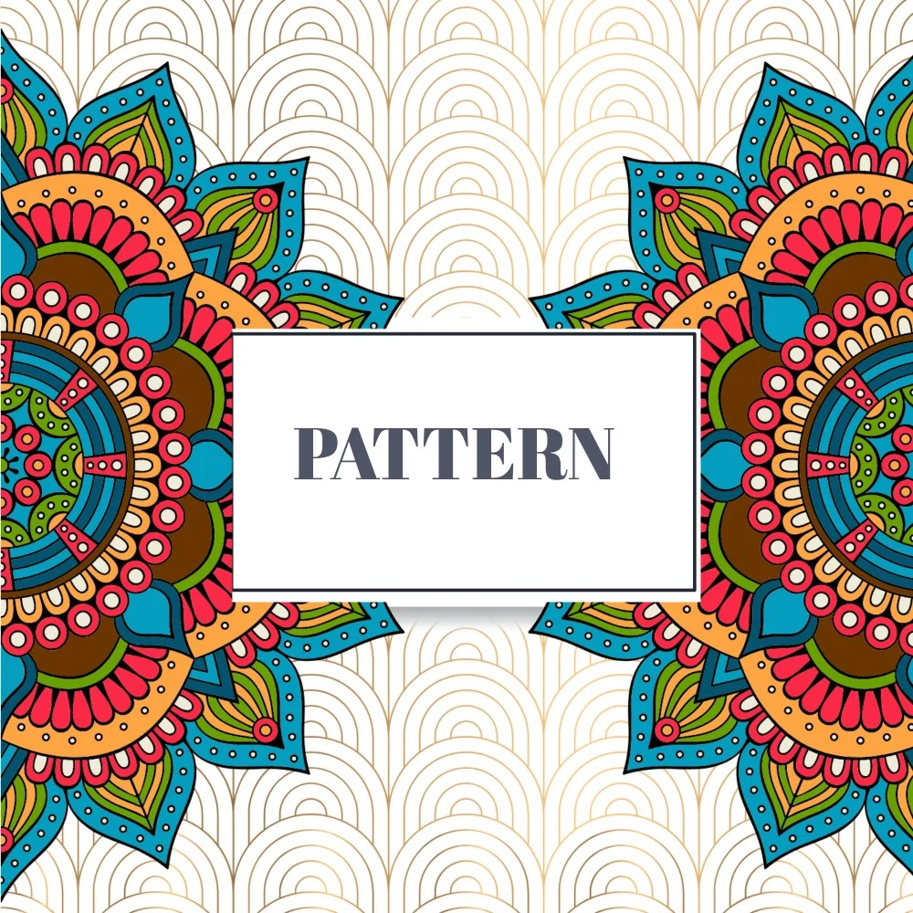 Mandala Pattern Tote design, flat