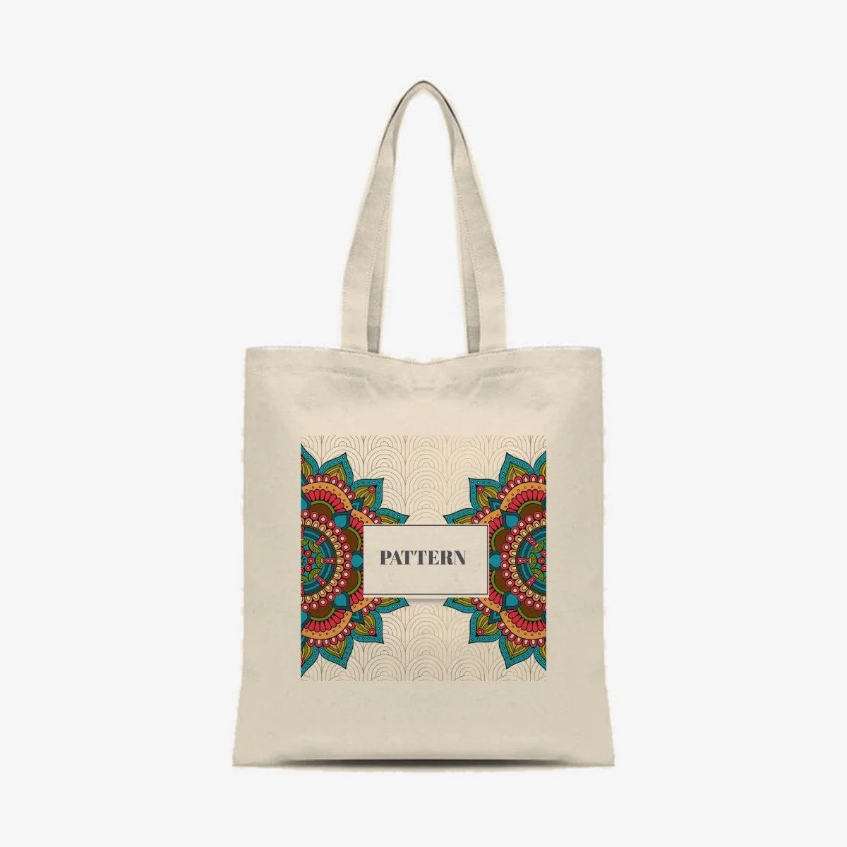 Mandala Pattern Tote, front view